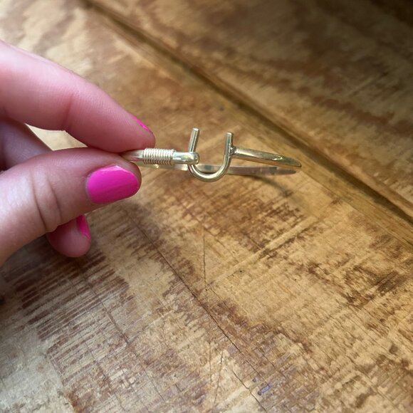 Handmade St. Croix Sterling Silver Hook Bracelet - 925 - Picture 2 of 8